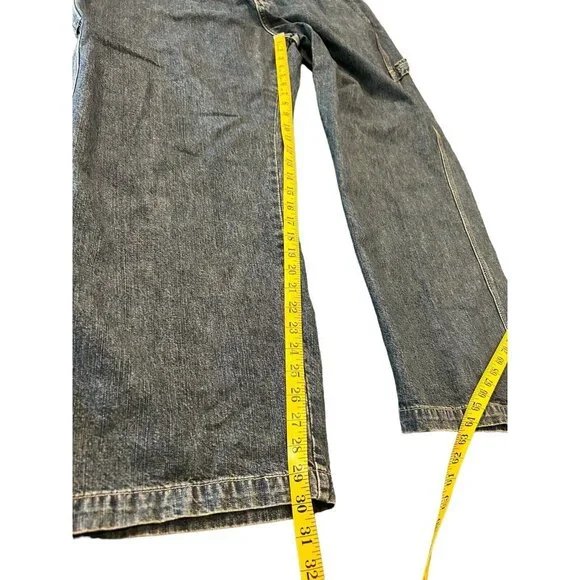 Levi Strauss Signature Workwear Carpenter Blue Jeans Sz 42x30 Vintage - Picture 7 of 12